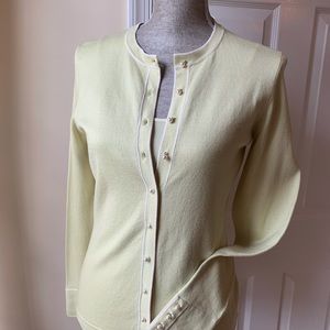 Ann Taylor light green cardigan w pearl buttons XS